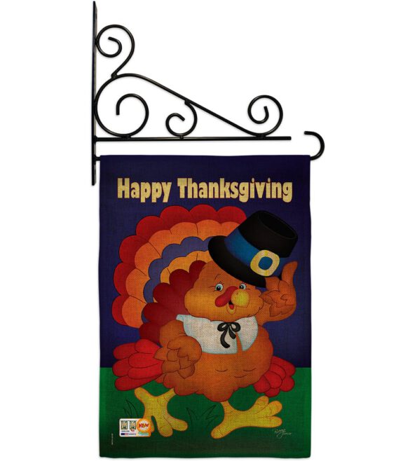 Happy Thanksgiving Turkey - Thanksgiving Fall Vertical Impressions Decorative Flags HG113037 Made In USA - Image 12