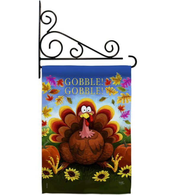 Gobble - Thanksgiving Fall Vertical Impressions Decorative Flags HG113051 Made In USA - Image 11