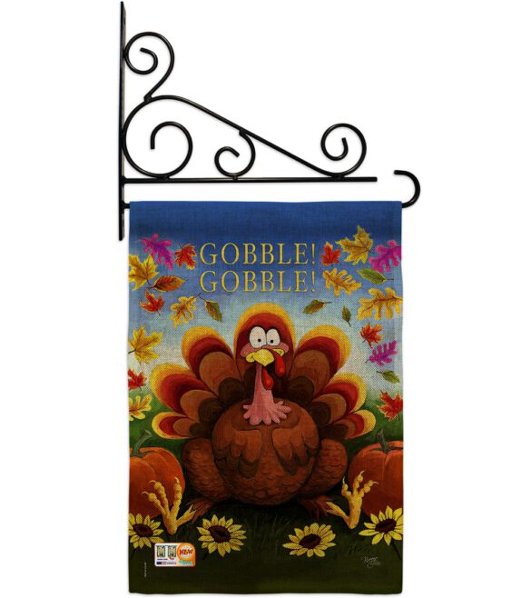 Gobble - Thanksgiving Fall Vertical Impressions Decorative Flags HG113051 Made In USA - Image 12