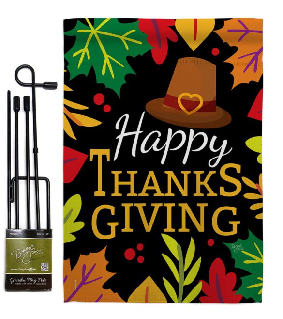 Happy Thanksgiving Leaves - Thanksgiving Fall Vertical Impressions Decorative Flags HG113062 Made In USA - Image 4