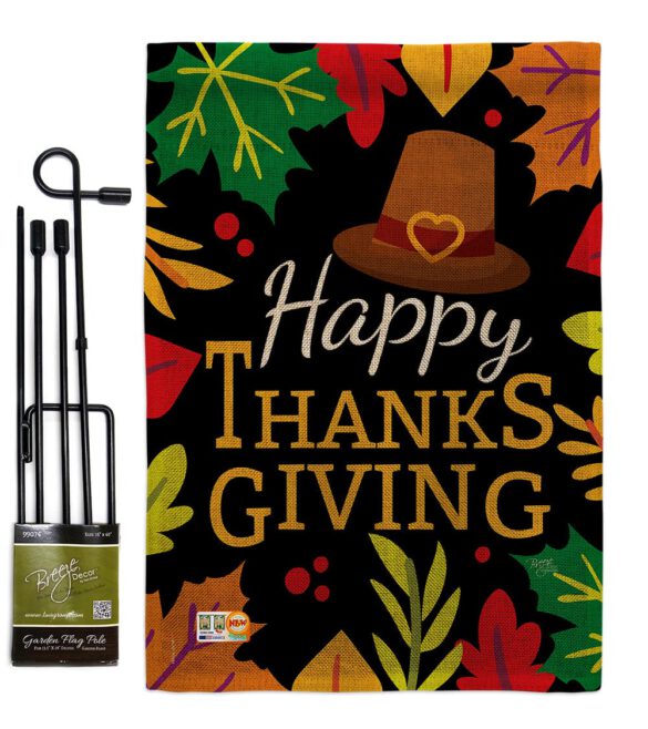 Happy Thanksgiving Leaves - Thanksgiving Fall Vertical Impressions Decorative Flags HG113062 Made In USA - Image 9