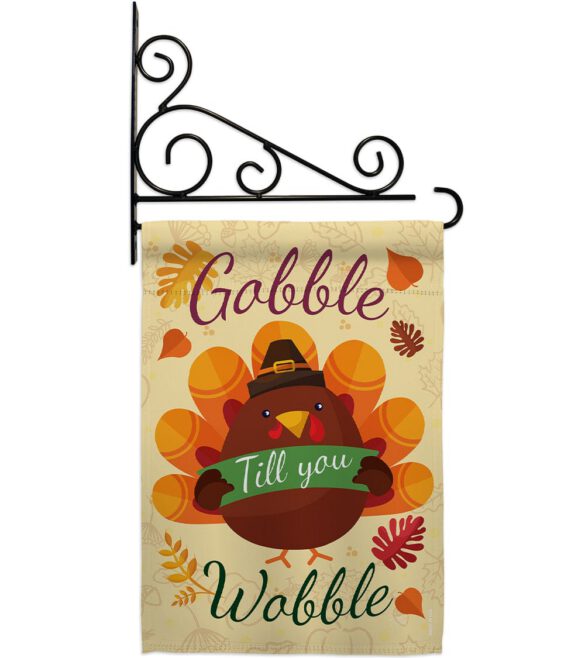Gobble Till you Wabble - Thanksgiving Fall Vertical Impressions Decorative Flags HG113063 Made In USA - Image 11