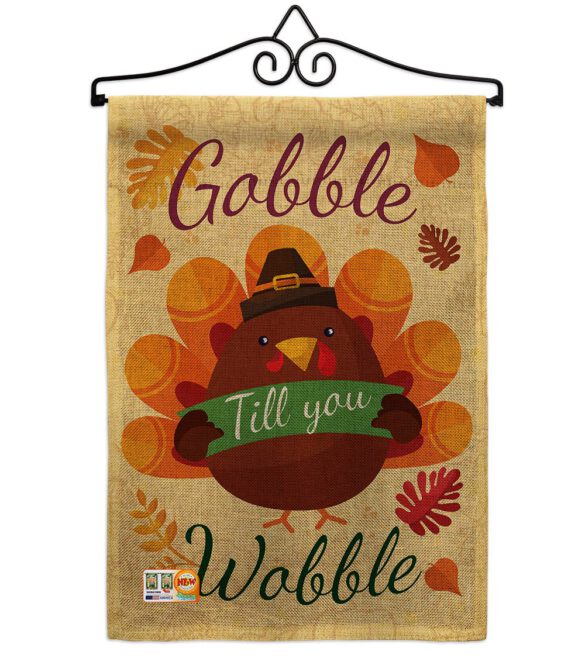 Gobble Till you Wabble - Thanksgiving Fall Vertical Impressions Decorative Flags HG113063 Made In USA - Image 10