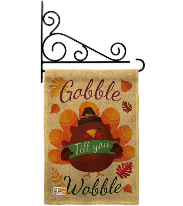 Gobble Till you Wabble - Thanksgiving Fall Vertical Impressions Decorative Flags HG113063 Made In USA - Image 12