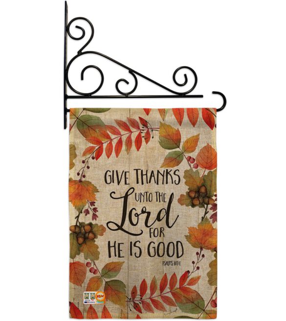 Give Thanks Unto the Lord - Thanksgiving Fall Vertical Impressions Decorative Flags HG113069 Made In USA - Image 12