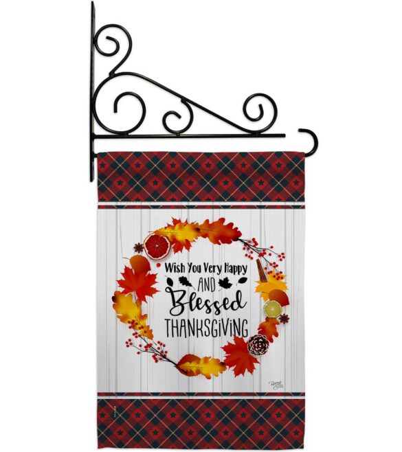 Blessed Thanksgiving - Thanksgiving Fall Vertical Impressions Decorative Flags HG113085 Made In USA - Image 8