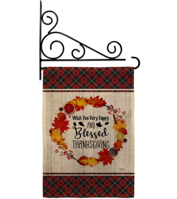 Blessed Thanksgiving - Thanksgiving Fall Vertical Impressions Decorative Flags HG113085 Made In USA - Image 14