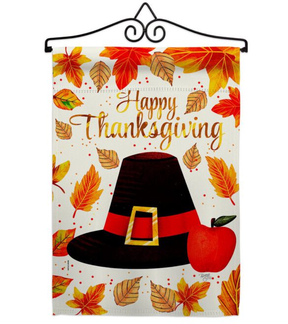 Capotain Thanksgiving - Thanksgiving Fall Vertical Impressions Decorative Flags HG113109 Made In USA - Image 7