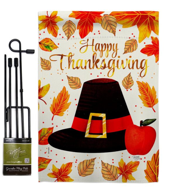 Capotain Thanksgiving - Thanksgiving Fall Vertical Impressions Decorative Flags HG113109 Made In USA - Image 4