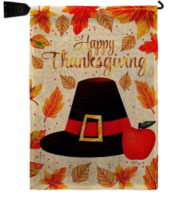 Capotain Thanksgiving - Thanksgiving Fall Vertical Impressions Decorative Flags HG113109 Made In USA - Image 21