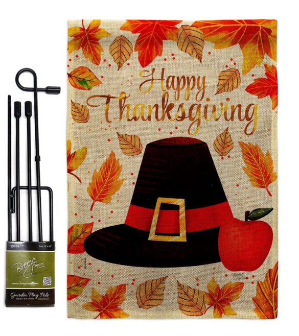 Capotain Thanksgiving - Thanksgiving Fall Vertical Impressions Decorative Flags HG113109 Made In USA - Image 16