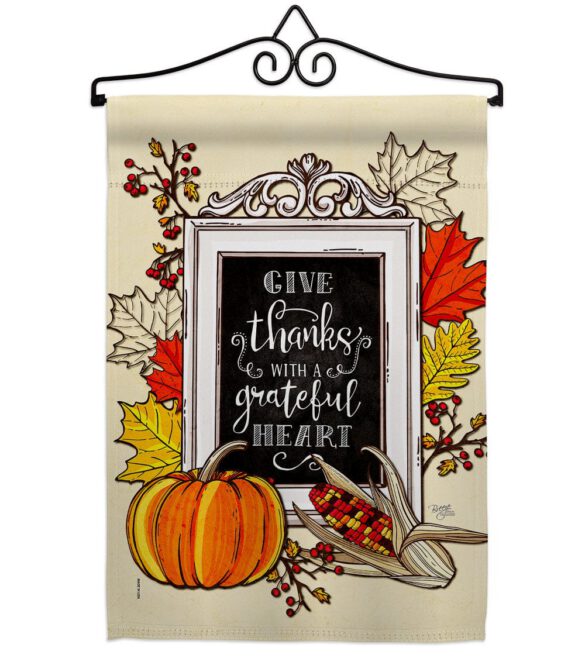 Grateful Heart - Thanksgiving Fall Vertical Impressions Decorative Flags HG113113 Made In USA - Image 7