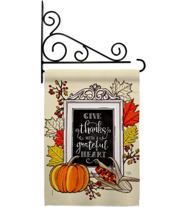 Grateful Heart - Thanksgiving Fall Vertical Impressions Decorative Flags HG113113 Made In USA - Image 8