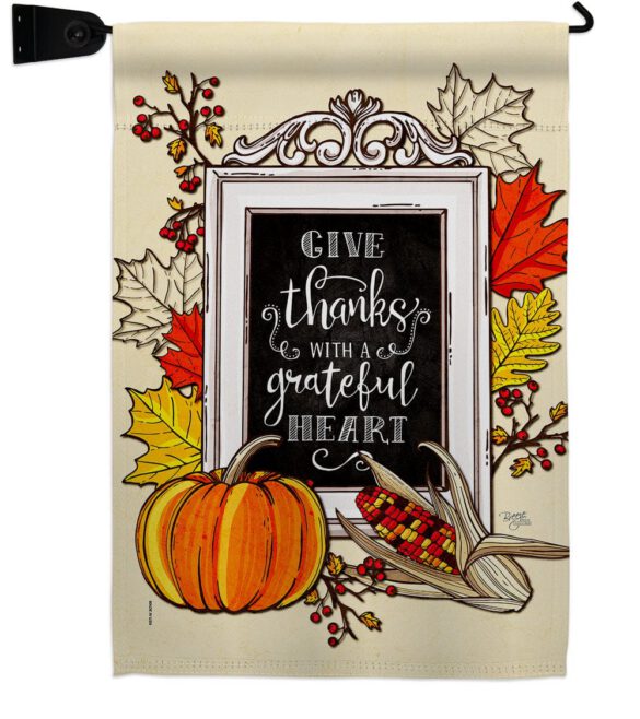 Grateful Heart - Thanksgiving Fall Vertical Impressions Decorative Flags HG113113 Made In USA - Image 9