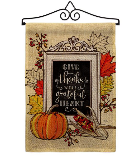 Grateful Heart - Thanksgiving Fall Vertical Impressions Decorative Flags HG113113 Made In USA - Image 19