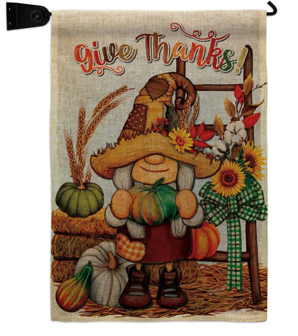 Give Thanks - Thanksgiving Fall Vertical Impressions Decorative Flags HG130417 Made In USA - Image 39
