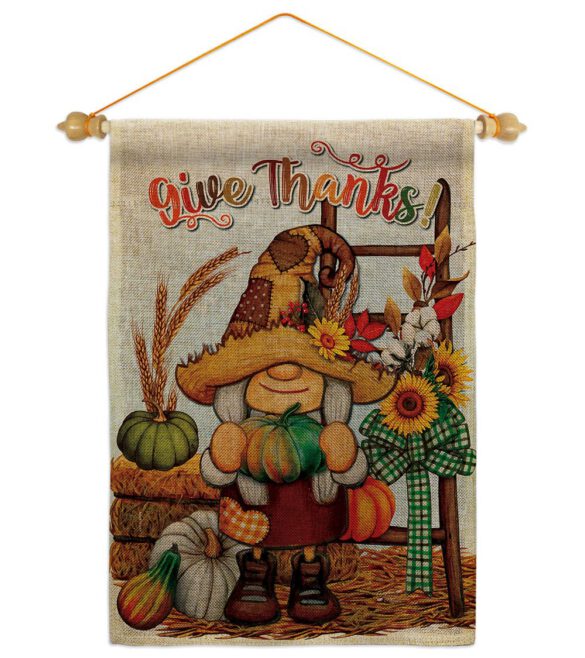 Give Thanks - Thanksgiving Fall Vertical Impressions Decorative Flags HG130417 Made In USA - Image 40