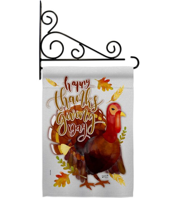Happy Thanksgiving Turkey - Thanksgiving Fall Vertical Impressions Decorative Flags HG137075 Made In USA - Image 11