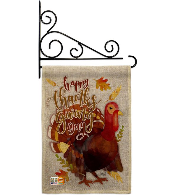 Happy Thanksgiving Turkey - Thanksgiving Fall Vertical Impressions Decorative Flags HG137075 Made In USA - Image 12