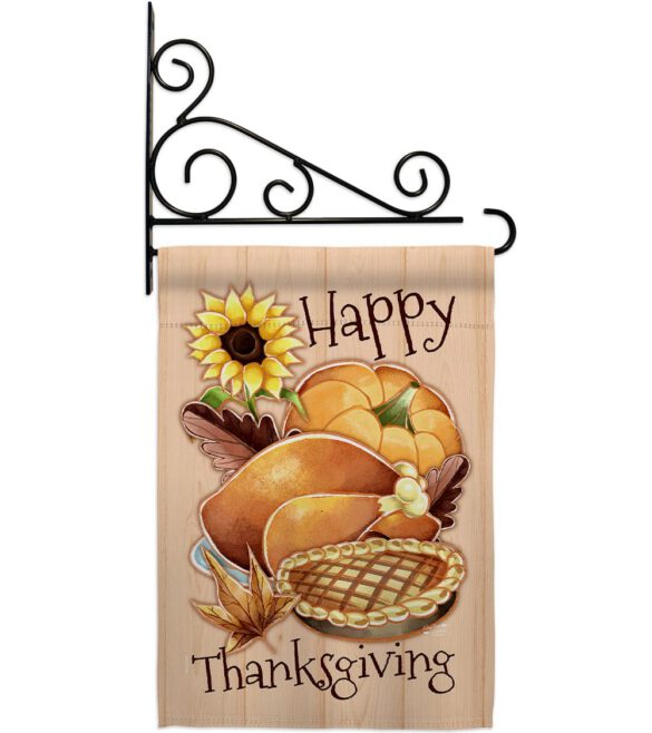Happy Thanksgiving Feast - Thanksgiving Fall Vertical Impressions Decorative Flags HG137076 Made In USA - Image 11