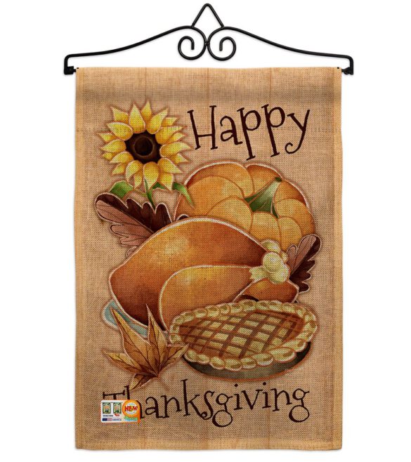 Happy Thanksgiving Feast - Thanksgiving Fall Vertical Impressions Decorative Flags HG137076 Made In USA - Image 10
