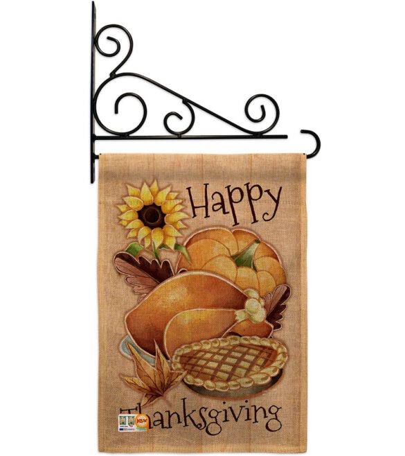 Happy Thanksgiving Feast - Thanksgiving Fall Vertical Impressions Decorative Flags HG137076 Made In USA - Image 12