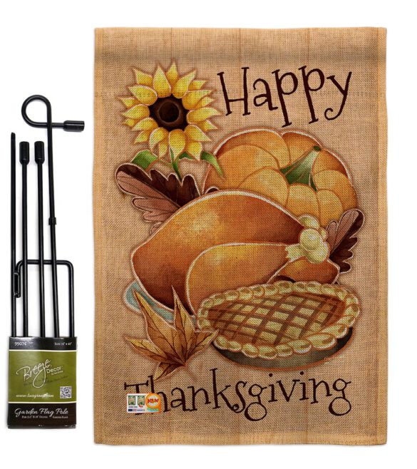 Happy Thanksgiving Feast - Thanksgiving Fall Vertical Impressions Decorative Flags HG137076 Made In USA - Image 9