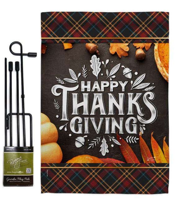 Happy Thanks Giving - Thanksgiving Fall Vertical Impressions Decorative Flags HG137264 Made In USA - Image 4
