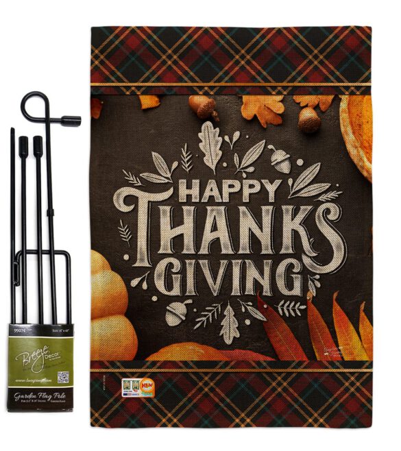 Happy Thanks Giving - Thanksgiving Fall Vertical Impressions Decorative Flags HG137264 Made In USA - Image 12