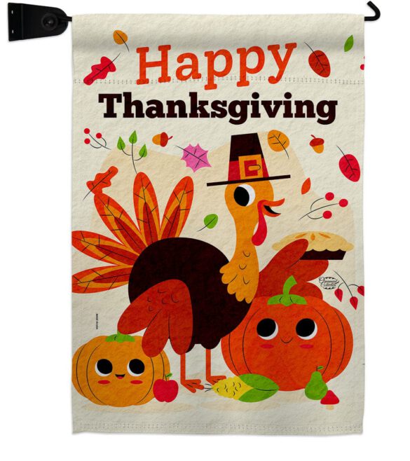 Give Thanks Turkey - Thanksgiving Fall Vertical Impressions Decorative Flags HG190006 Made In USA - Image 9