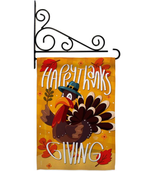 Happy Thanksgiving Turkey - Thanksgiving Fall Vertical Impressions Decorative Flags HG192043 Made In USA - Image 11