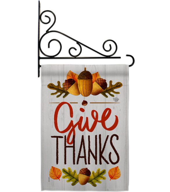 Give Thanks - Thanksgiving Fall Vertical Impressions Decorative Flags HG192137 Made In USA - Image 11