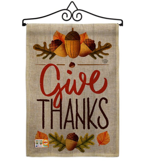 Give Thanks - Thanksgiving Fall Vertical Impressions Decorative Flags HG192137 Made In USA - Image 10