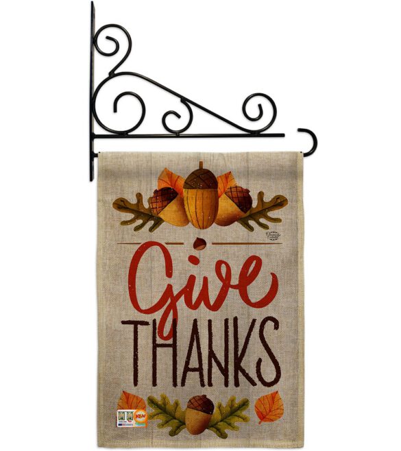 Give Thanks - Thanksgiving Fall Vertical Impressions Decorative Flags HG192137 Made In USA - Image 12