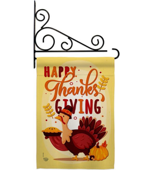 Happy ThanksGiving - Thanksgiving Fall Vertical Impressions Decorative Flags HG192228 Made In USA - Image 8