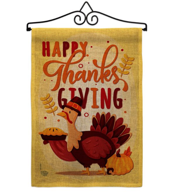Happy ThanksGiving - Thanksgiving Fall Vertical Impressions Decorative Flags HG192228 Made In USA - Image 13