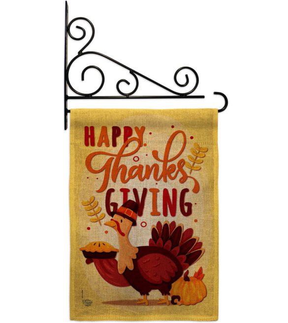 Happy ThanksGiving - Thanksgiving Fall Vertical Impressions Decorative Flags HG192228 Made In USA - Image 14