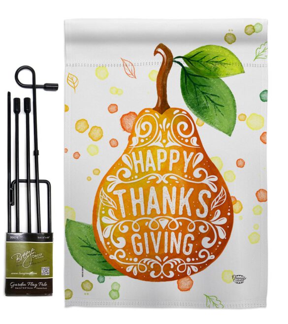 Happy Thanks Giving - Thanksgiving Fall Vertical Impressions Decorative Flags HG192253 Made In USA - Image 4