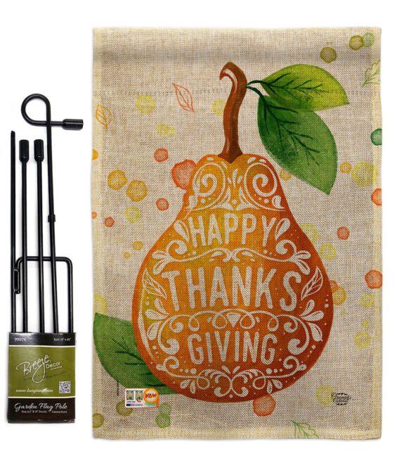 Happy Thanks Giving - Thanksgiving Fall Vertical Impressions Decorative Flags HG192253 Made In USA - Image 12