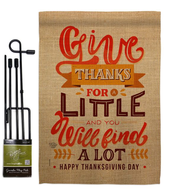 Give Thanks - Thanksgiving Fall Vertical Impressions Decorative Flags HG192254 Made In USA - Image 4