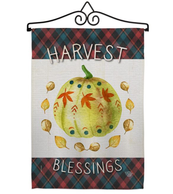 Colorful Pumpkin Thanksgiving - Thanksgiving Fall Vertical Impressions Decorative Flags HG192272 Made In USA - Image 7