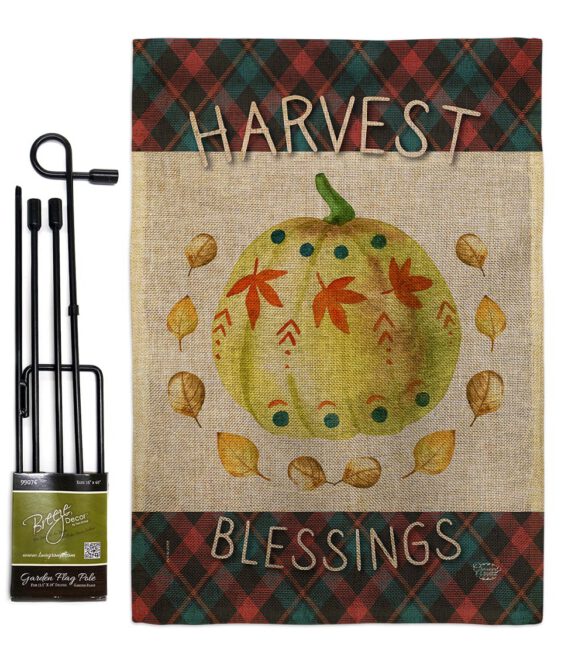 Colorful Pumpkin Thanksgiving - Thanksgiving Fall Vertical Impressions Decorative Flags HG192272 Made In USA - Image 12