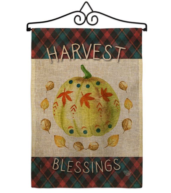 Colorful Pumpkin Thanksgiving - Thanksgiving Fall Vertical Impressions Decorative Flags HG192272 Made In USA - Image 13