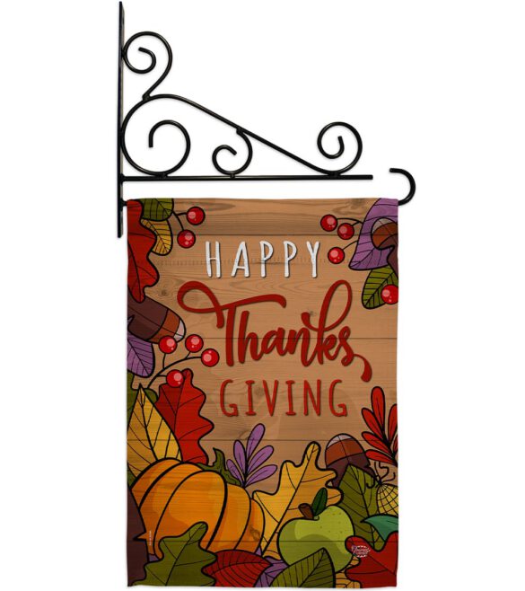 Happy Thanks Giving - Thanksgiving Fall Vertical Impressions Decorative Flags HG192294 Made In USA - Image 8