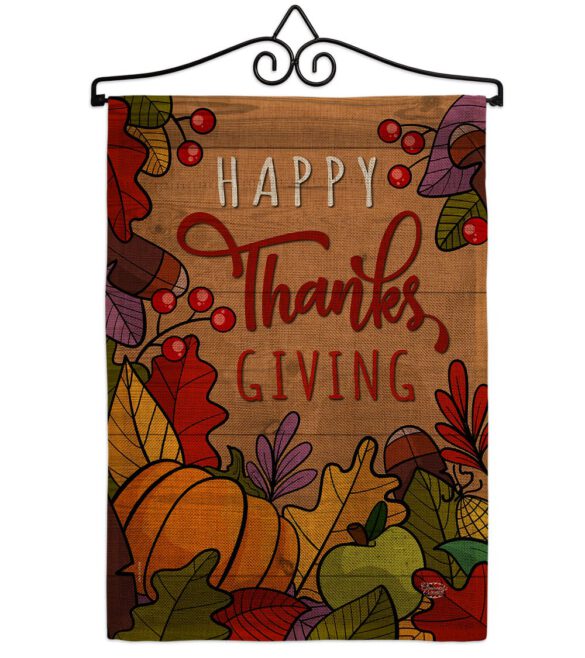 Happy Thanks Giving - Thanksgiving Fall Vertical Impressions Decorative Flags HG192294 Made In USA - Image 13