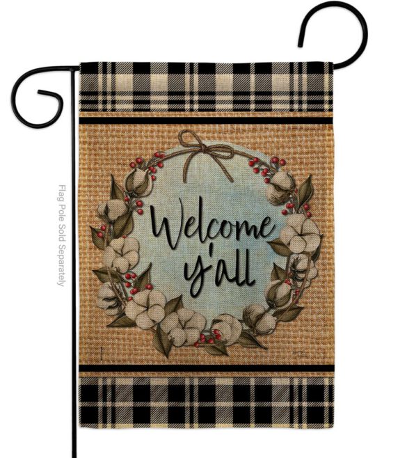 Cotton Y'all - Southern Country & Primitive Vertical Impressions Decorative Flags HG120050 Made In USA - Image 22