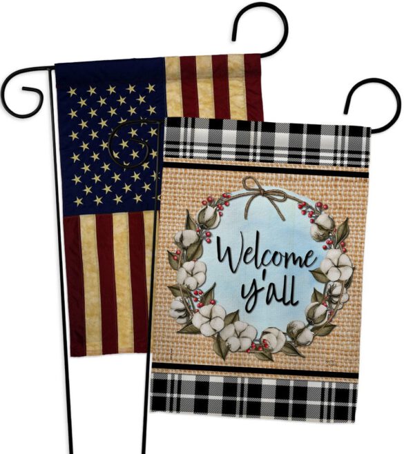 Cotton Y'all - Southern Country & Primitive Vertical Impressions Decorative Flags HG120050 Made In USA - Image 7