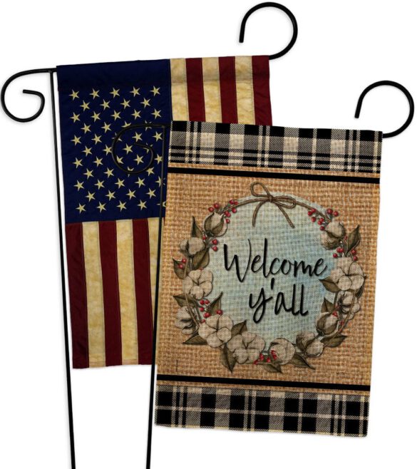 Cotton Y'all - Southern Country & Primitive Vertical Impressions Decorative Flags HG120050 Made In USA - Image 28