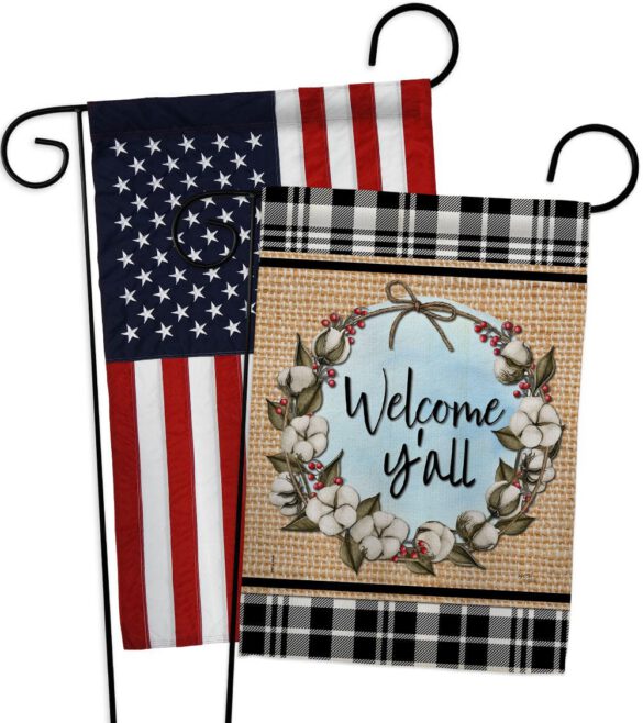 Cotton Y'all - Southern Country & Primitive Vertical Impressions Decorative Flags HG120050 Made In USA - Image 9