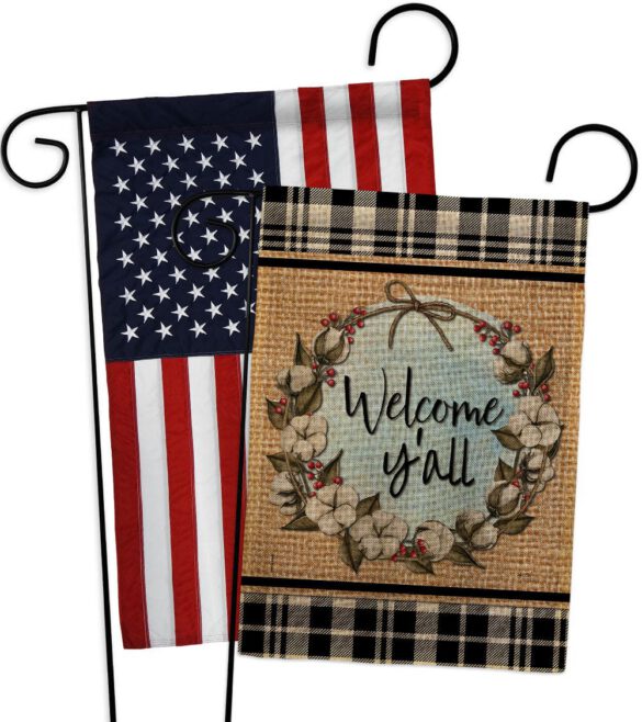 Cotton Y'all - Southern Country & Primitive Vertical Impressions Decorative Flags HG120050 Made In USA - Image 30